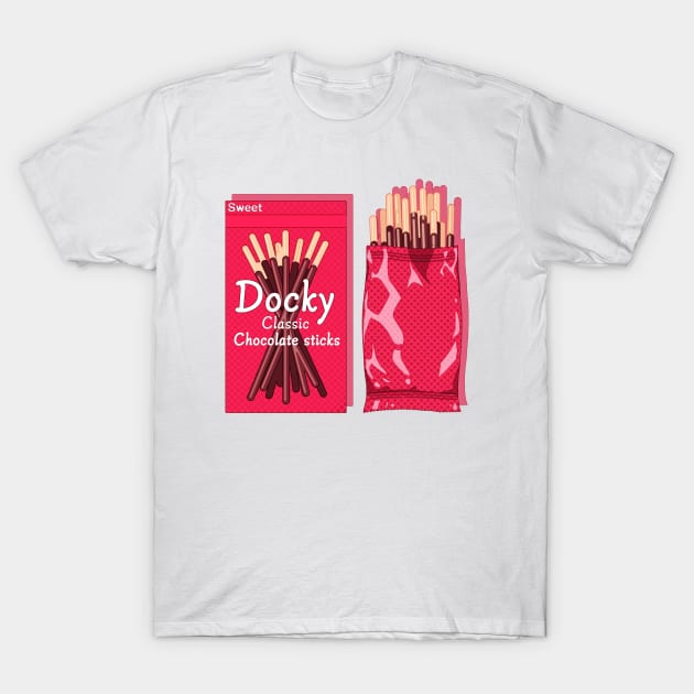 Japanese classic chocolate sticks T-Shirt by AnGo